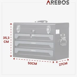Arebos Werkzeugkoffer inkl. 172-tlg. Anthrazit Online