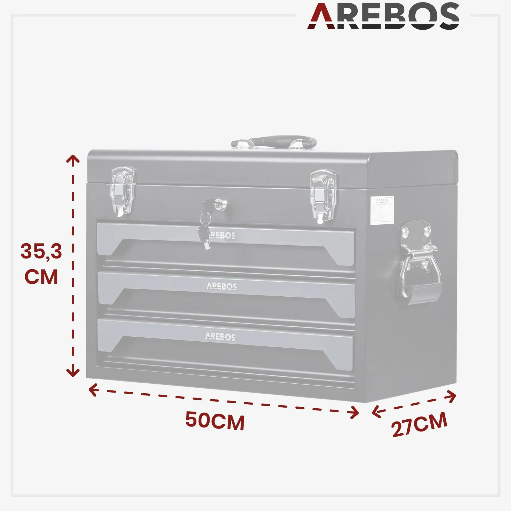Arebos Werkzeugkoffer inkl. 172-tlg. Anthrazit Online