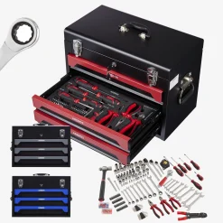 Arebos Werkzeugkoffer inkl. 172-tlg. Rot Outlet