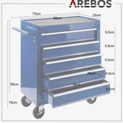 Arebos Werkzeugwagen - 5 Fächer Online