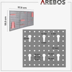 Arebos Werkzeugwand 17 teilig Sale