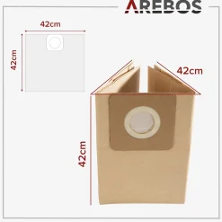 Arebos 5x Beutel für Staubsauger 2300 W Best