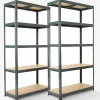Arebos 2x Schwerlastregal 180 x 90 x 40 cm 875 kg Anthrazit Best