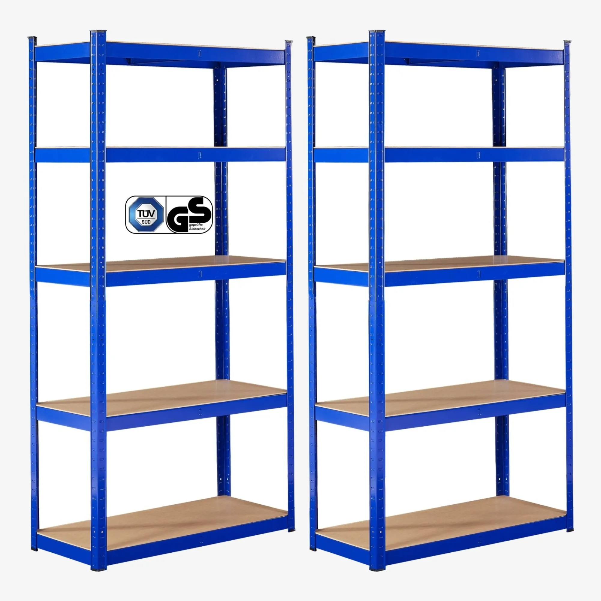 Arebos 2x Schwerlastregal 180 x 90 x 40 cm 875 kg Blau Clearance