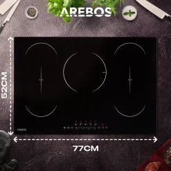 Arebos 5 Zonen Induktionskochfeld mit 2 doppel Flexzonen Discount